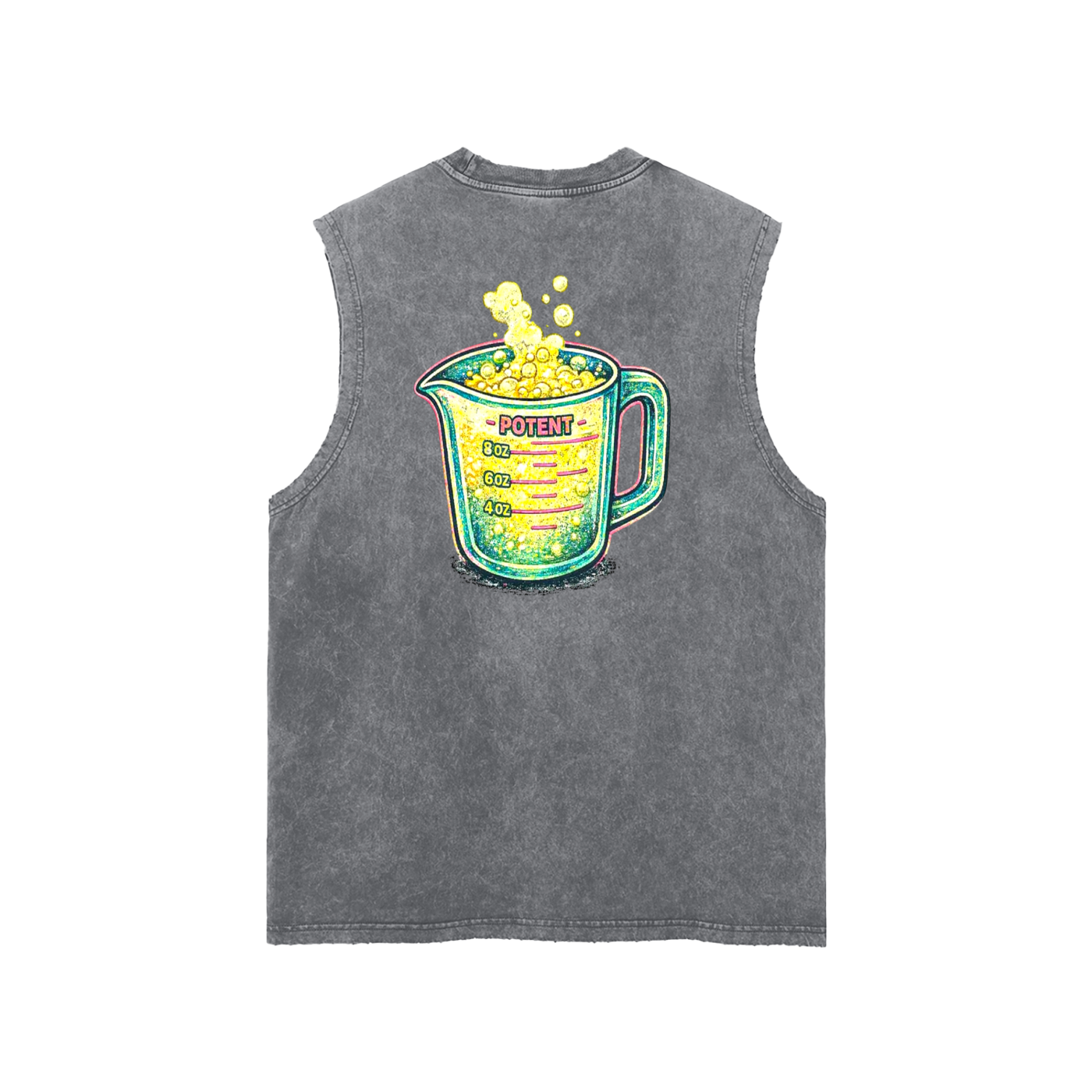 Snow Washed Frayed Hem Tank Top