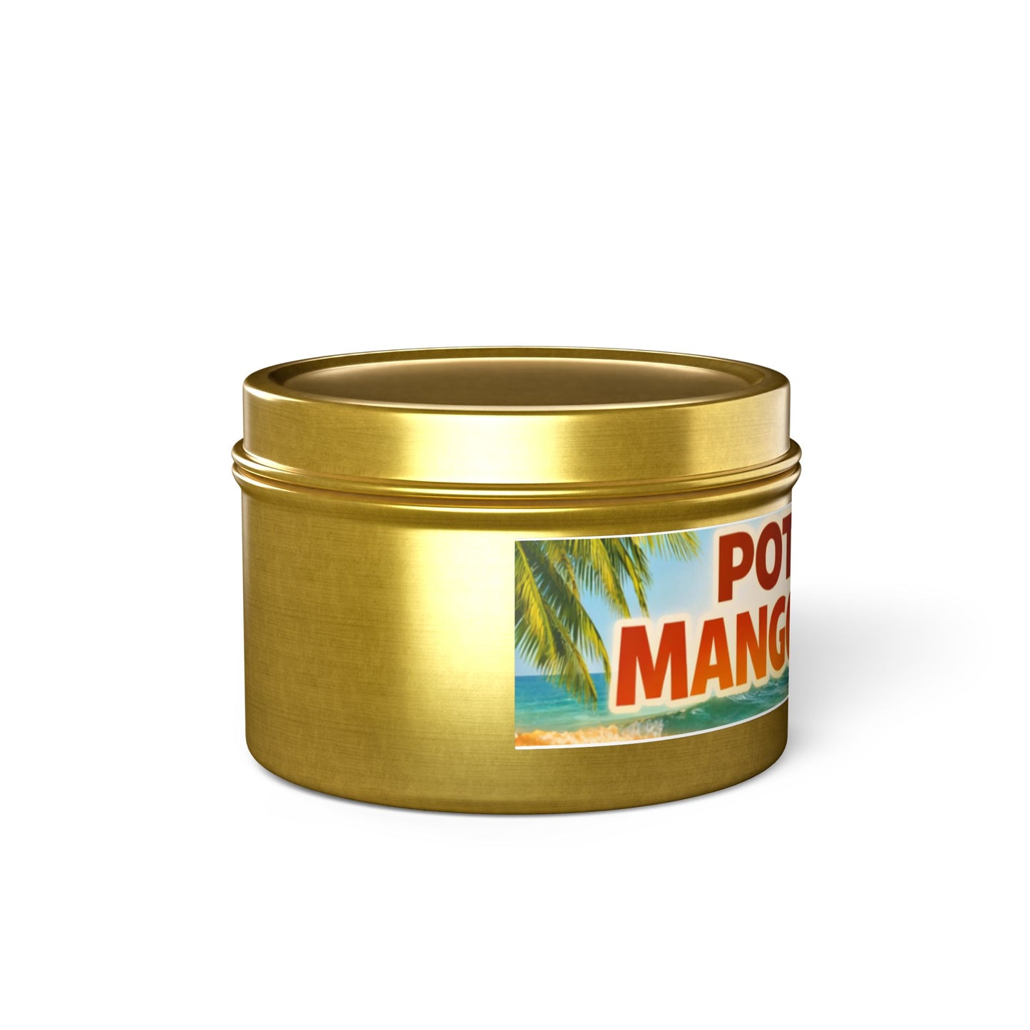 POTENTS Mango Coco Tin Candle — Tropical Mango & Coconut Scented Candle