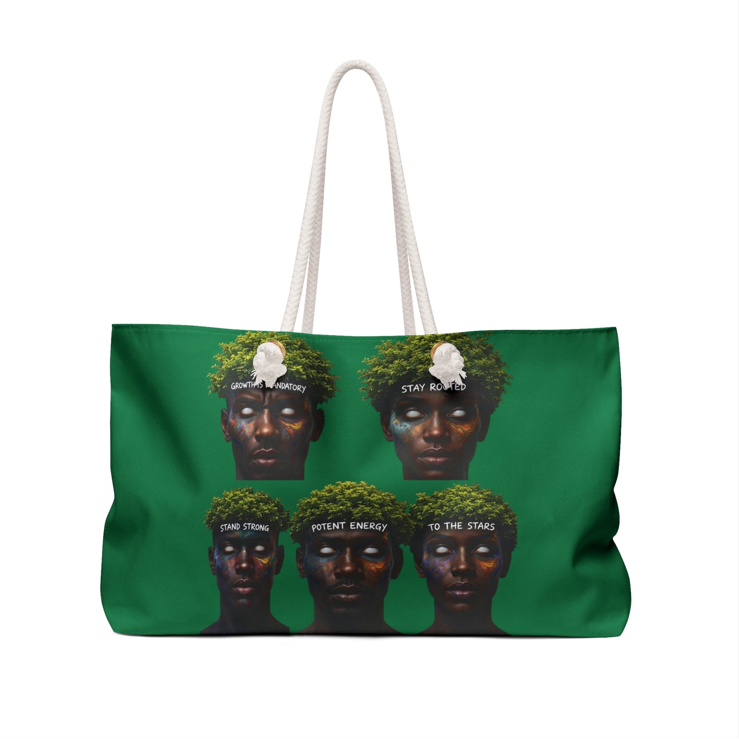 Portrait Pattern Weekender Bag — Bold Face Graphic Travel Tote