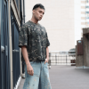 Unisex Heavyweight Camo Cropped Oversized T-Shirt (205GSM)