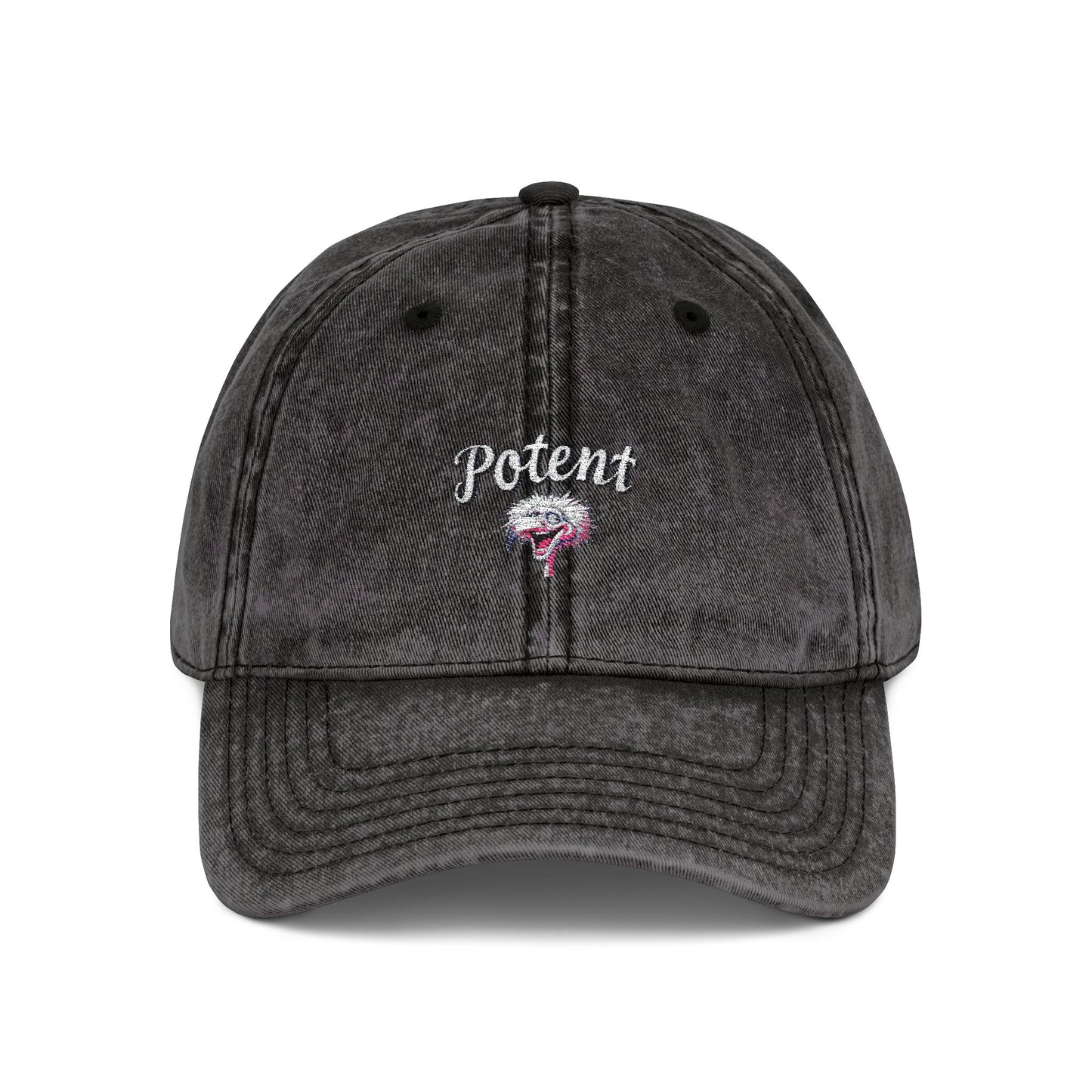 Potent Flamingo Embroidered Vintage Cap