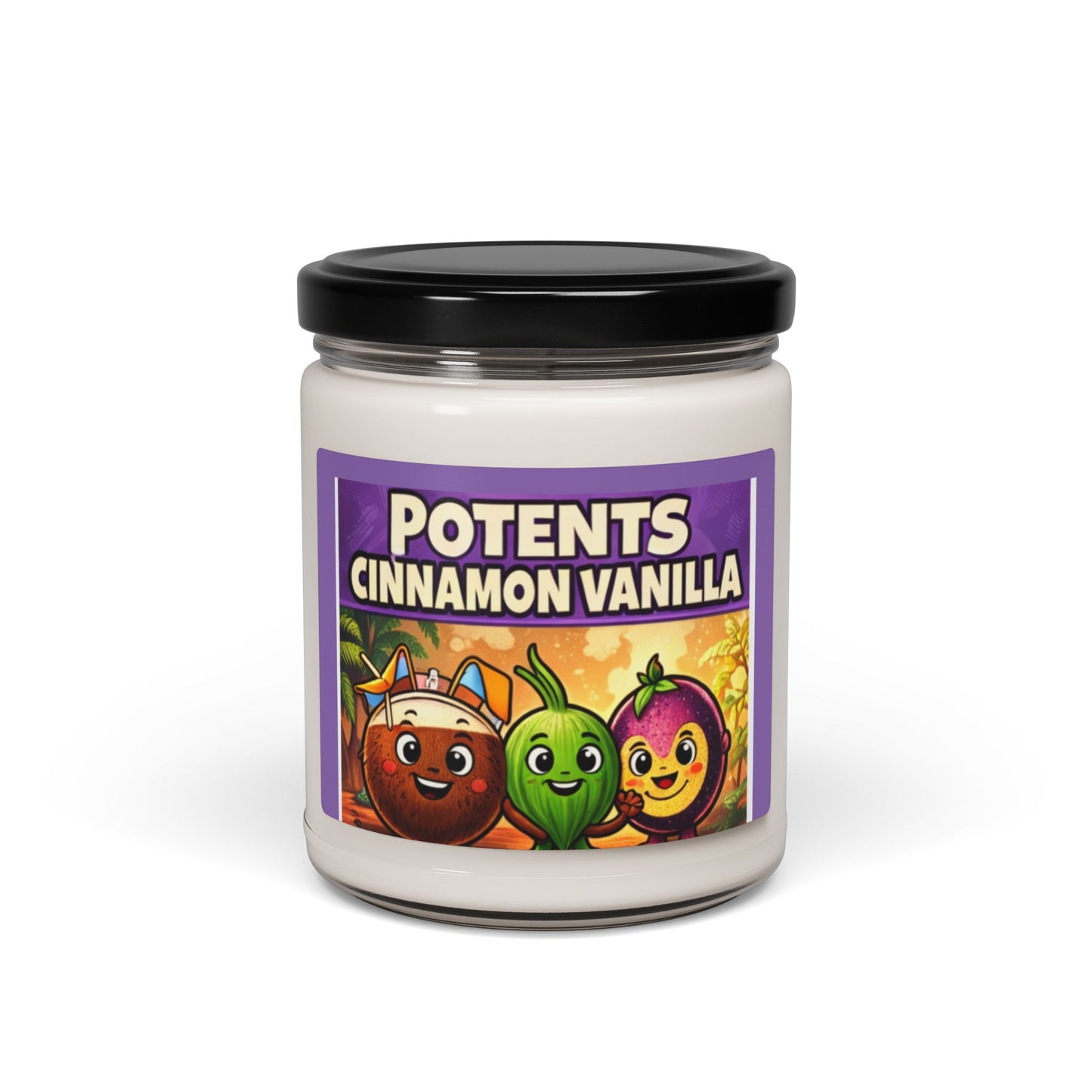 POTENTS Cinnamon Vanilla Soy Candle — Potents Scented 9oz Jar