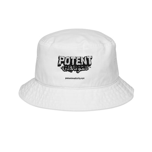 Bucket Hat — 'POTENT' Embroidered Streetwear Hat