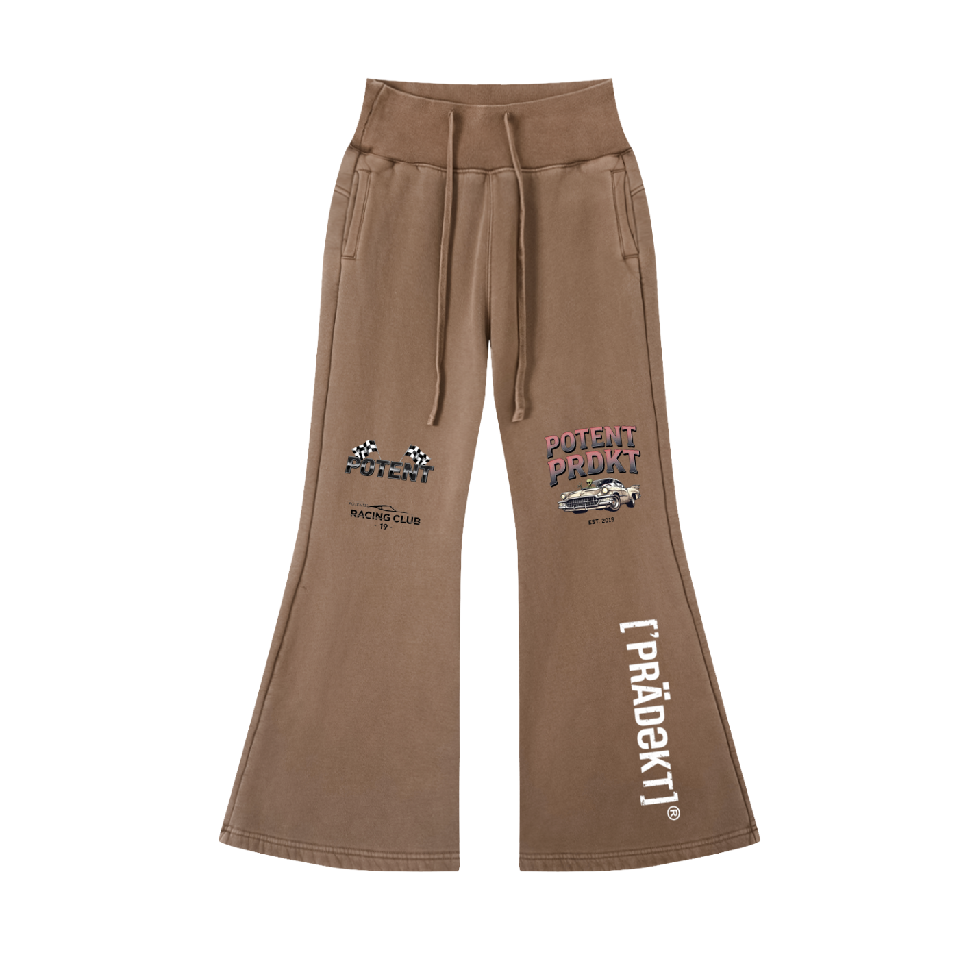 Vintage Washed Flared Fleece Pants