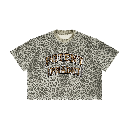 Unisex Leopard Print Boxy T-Shirt