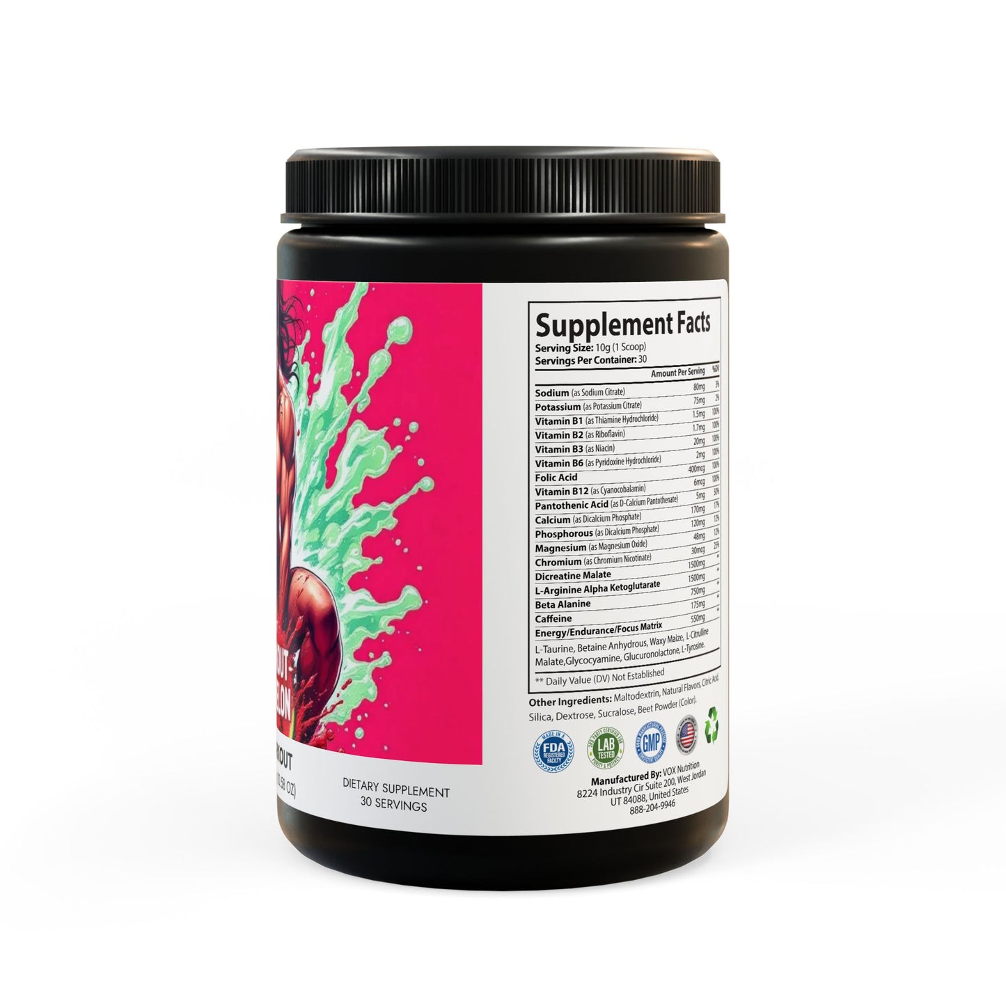 Pre-Workout Supplement, Watermelon (300g, 10.58oz)