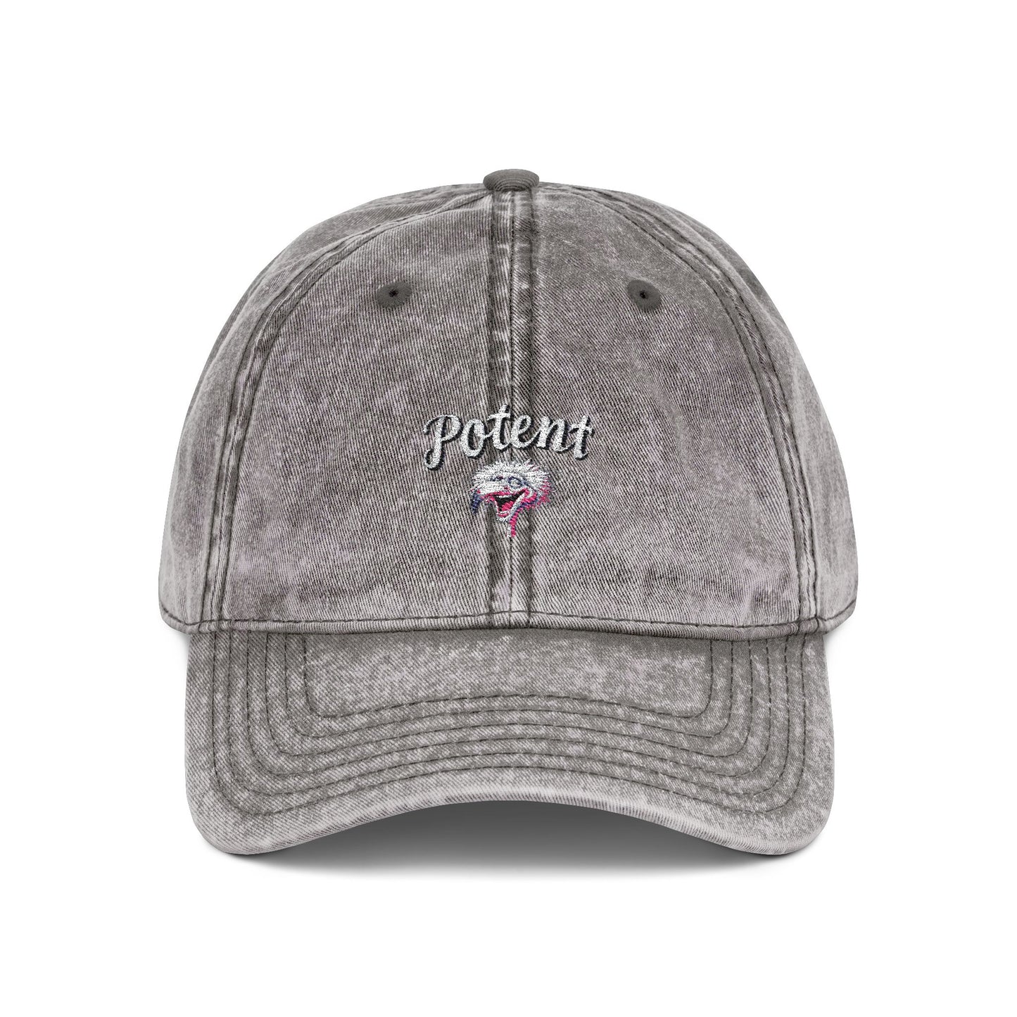 Potent Flamingo Embroidered Vintage Cap