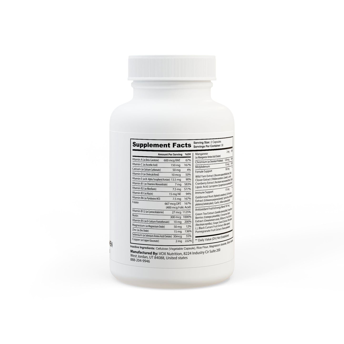 POTENTS Multivitamin for Women Supplement (60 Capsules)