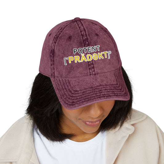 Potent Produkt Vintage Embroidered Cap — Retro Washed Baseball Hat