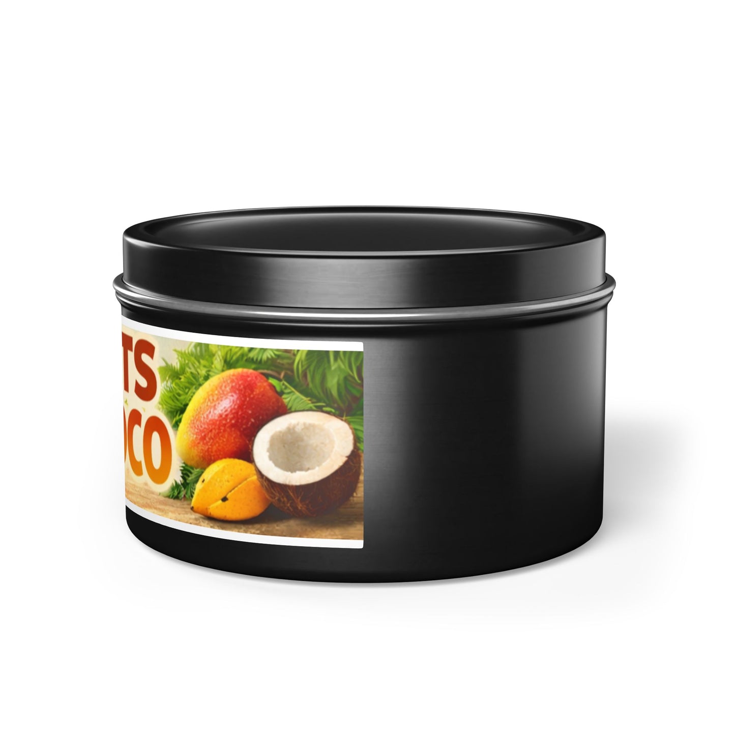 POTENTS Mango Coco Tin Candle — Tropical Mango & Coconut Scented Candle