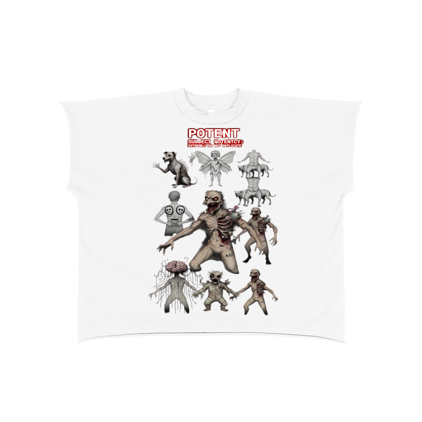 Raw Edge Boxy Non-Shrink T-Shirt