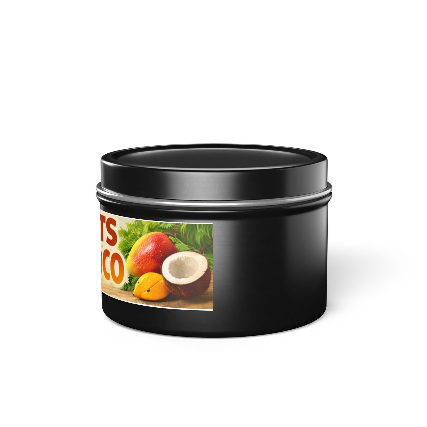 POTENTS Mango Coco Tin Candle — Tropical Mango & Coconut Scented Candle