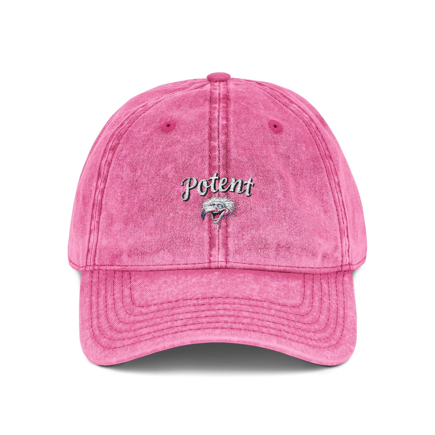 Potent Flamingo Embroidered Vintage Cap