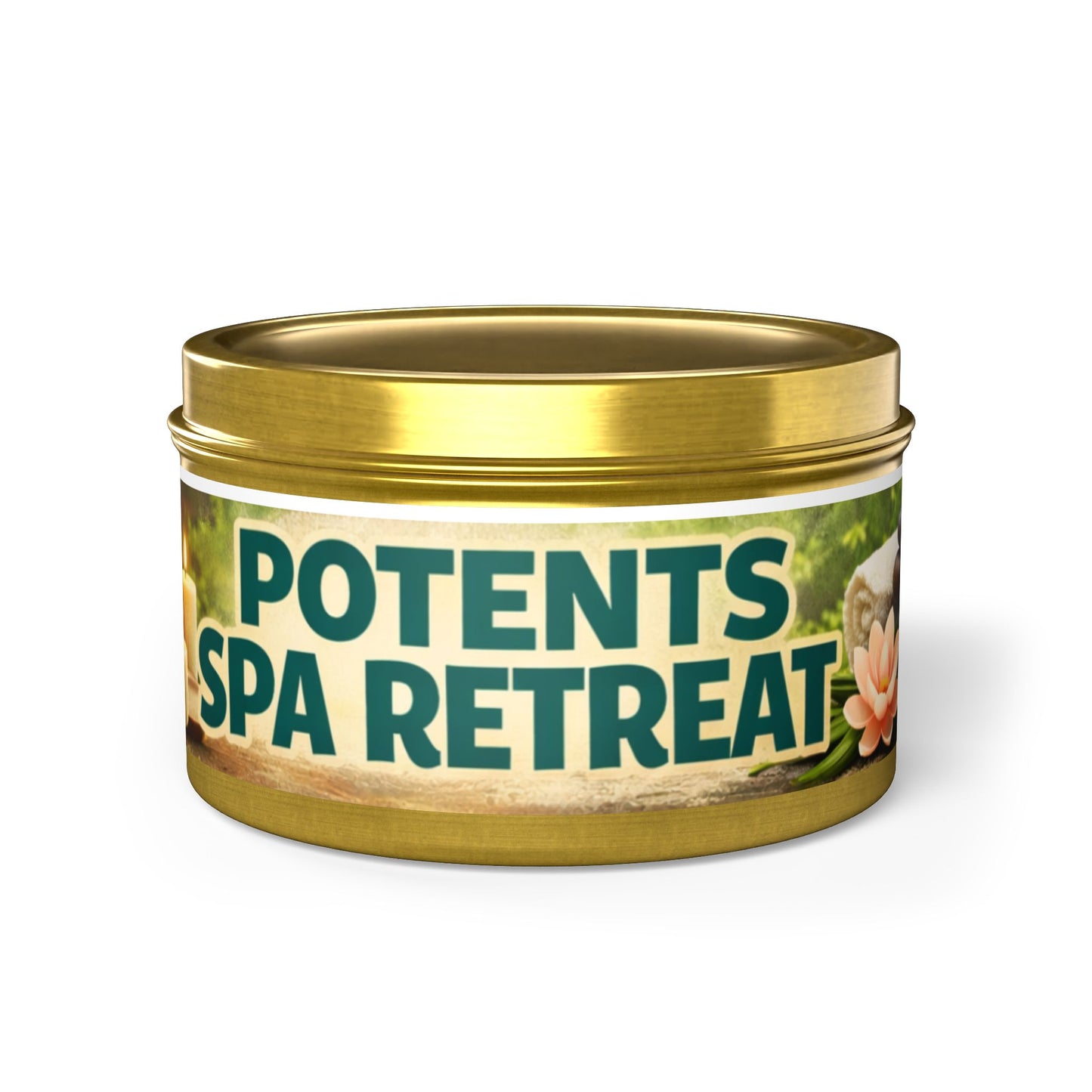 Vanilla Bean Tin Candle — Potent Scented Soy Candle