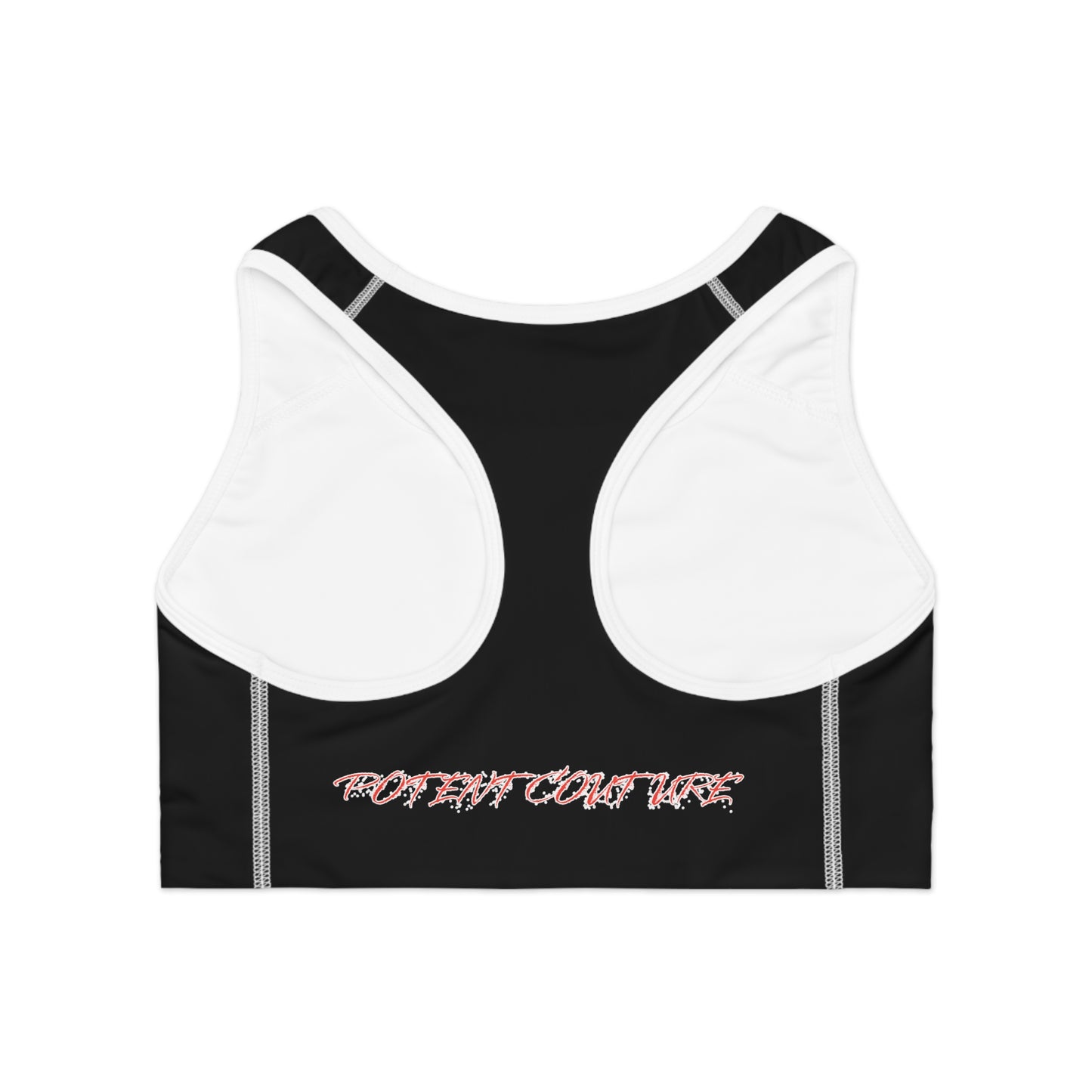 Graphic Sports Bra — 'Potent Couture' Streetwear Activewear