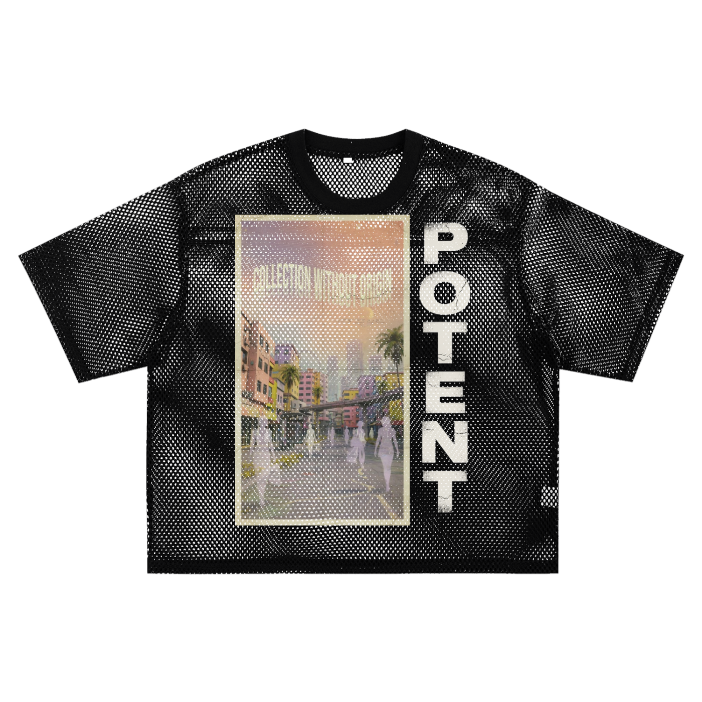 See-through Boxy Net T-Shirt
