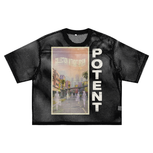 See-through Boxy Net T-Shirt