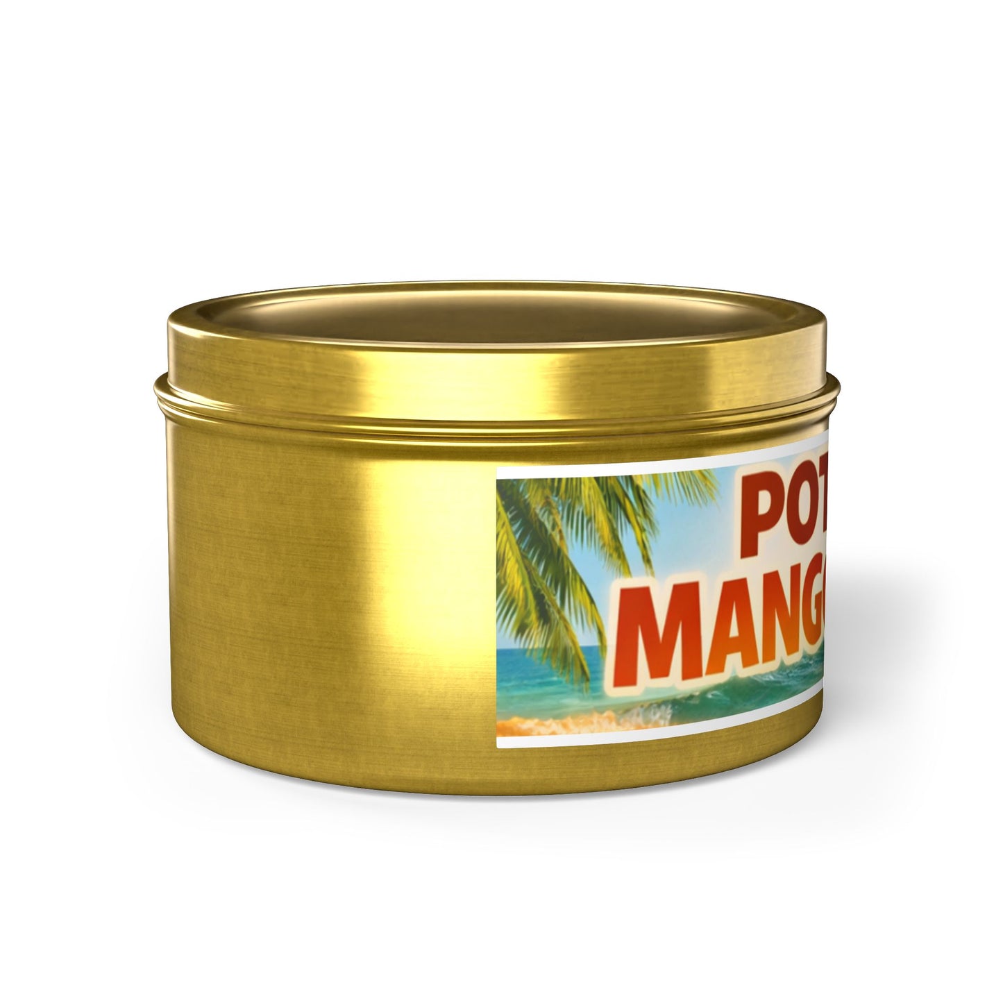 POTENTS Mango Coco Tin Candle — Tropical Mango & Coconut Scented Candle
