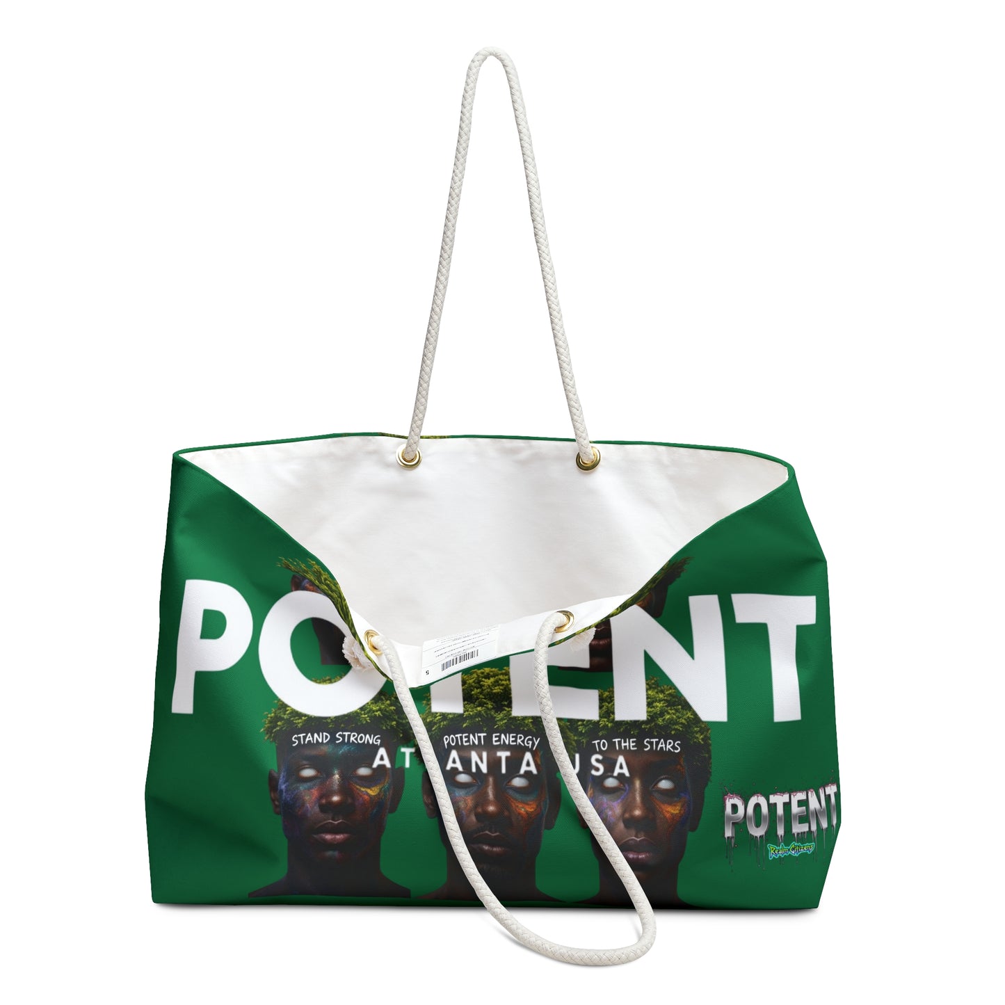 Portrait Pattern Weekender Bag — Bold Face Graphic Travel Tote