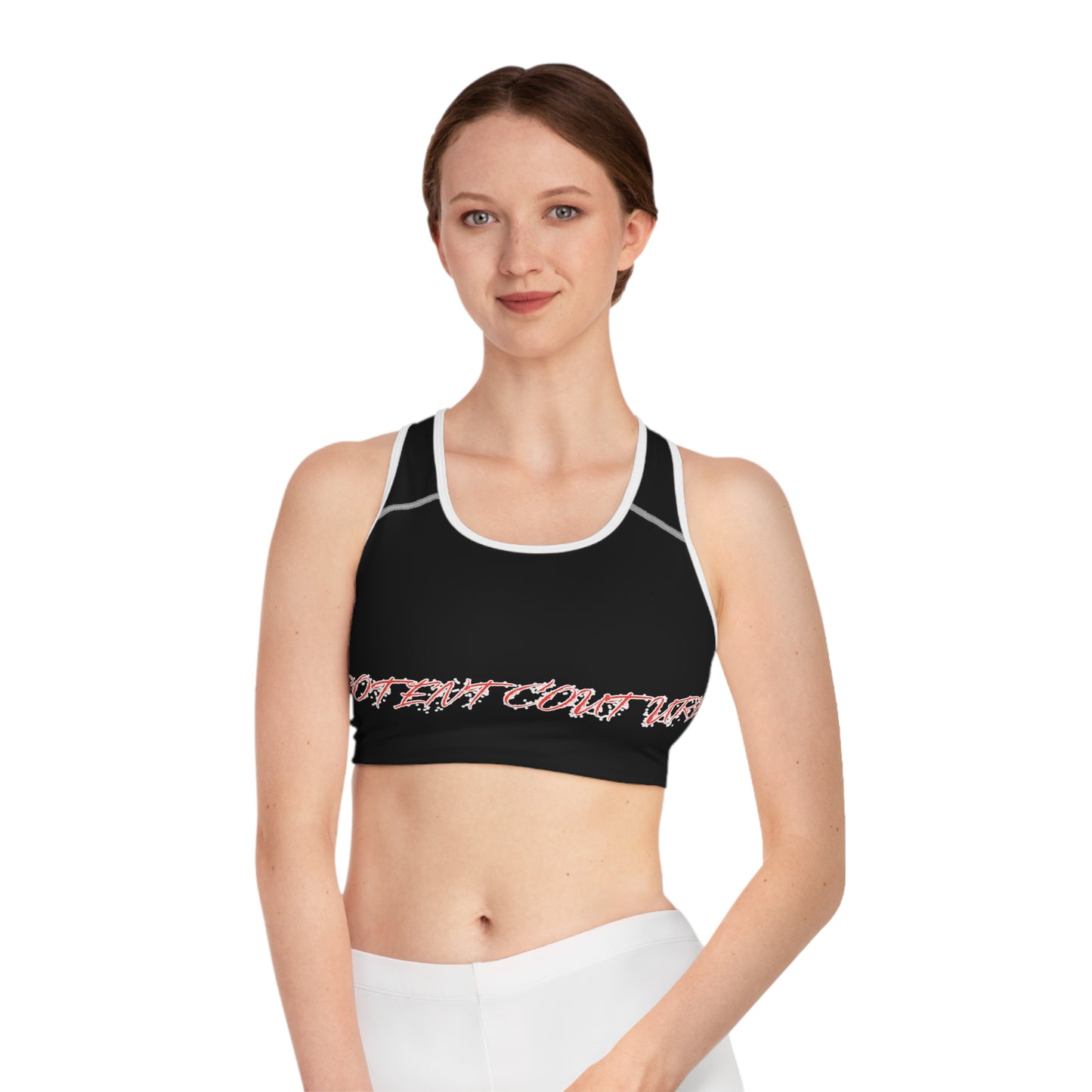 Graphic Sports Bra — 'Potent Couture' Streetwear Activewear