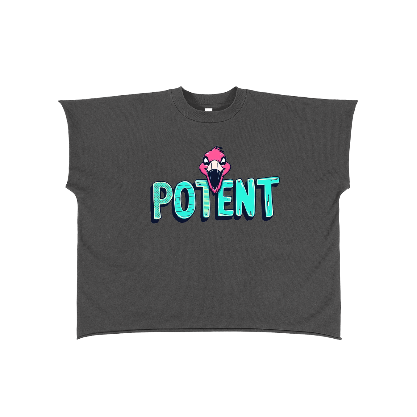 Raw Edge Boxy Non-Shrink T-Shirt