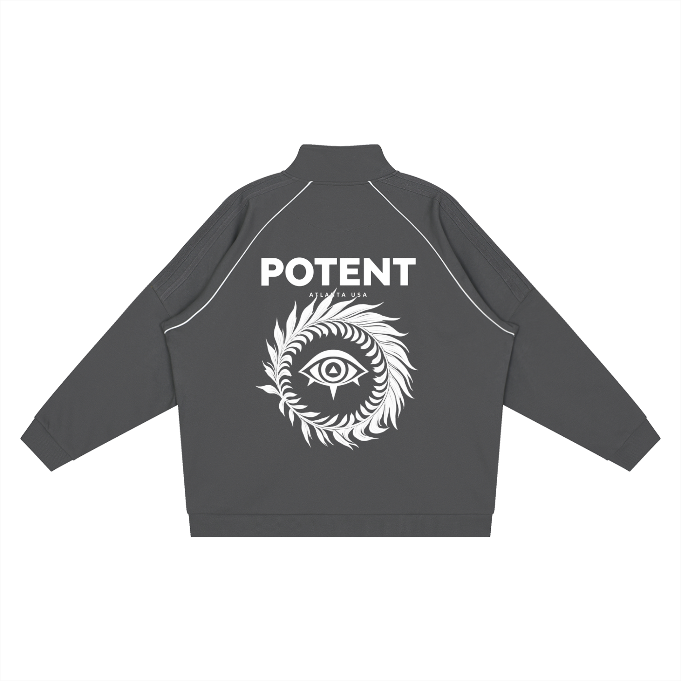 Reflection Striped Raglan Sleeve  Jacket