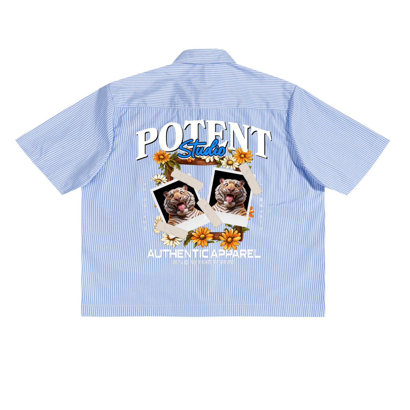 Oversized Vertical Stripe Boxy Shirt