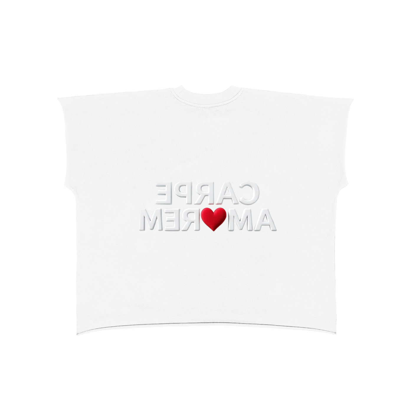 Raw Edge Boxy Non-Shrink T-Shirt