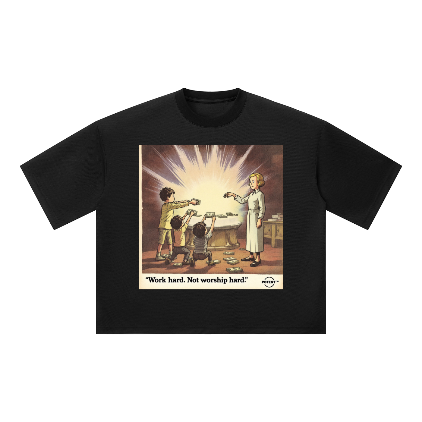 Unisex Boxy Mesh Crewneck T-Shirt