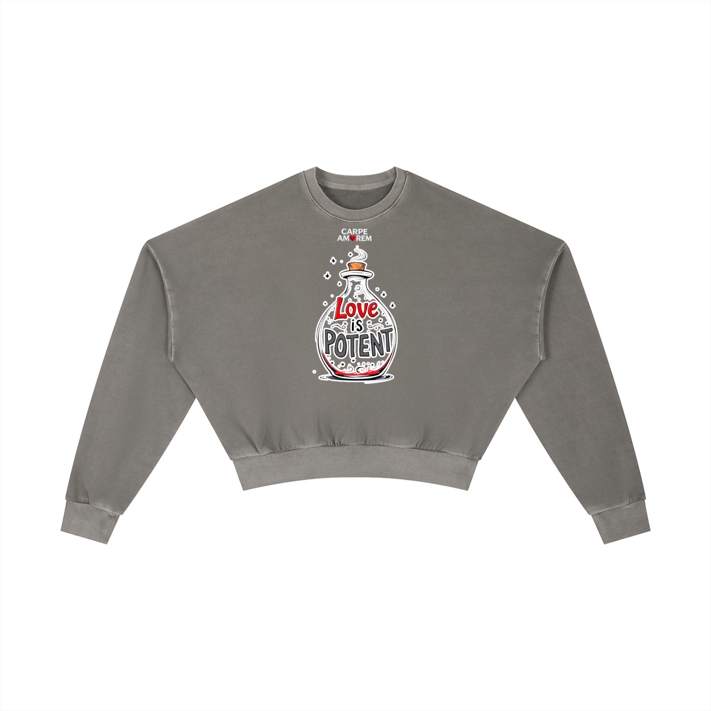 Vintage Washed Cropped Sweatshirt