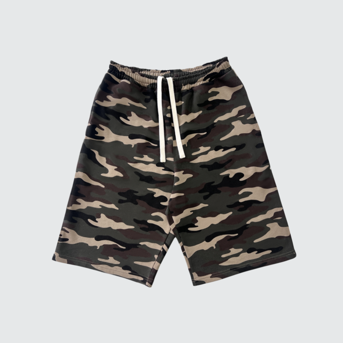 Unisex Heavyweight 100% Cotton French Terry Camo Shorts (420GSM)