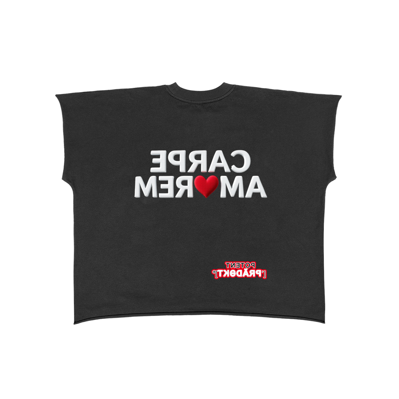 Raw Edge Boxy Non-Shrink T-Shirt