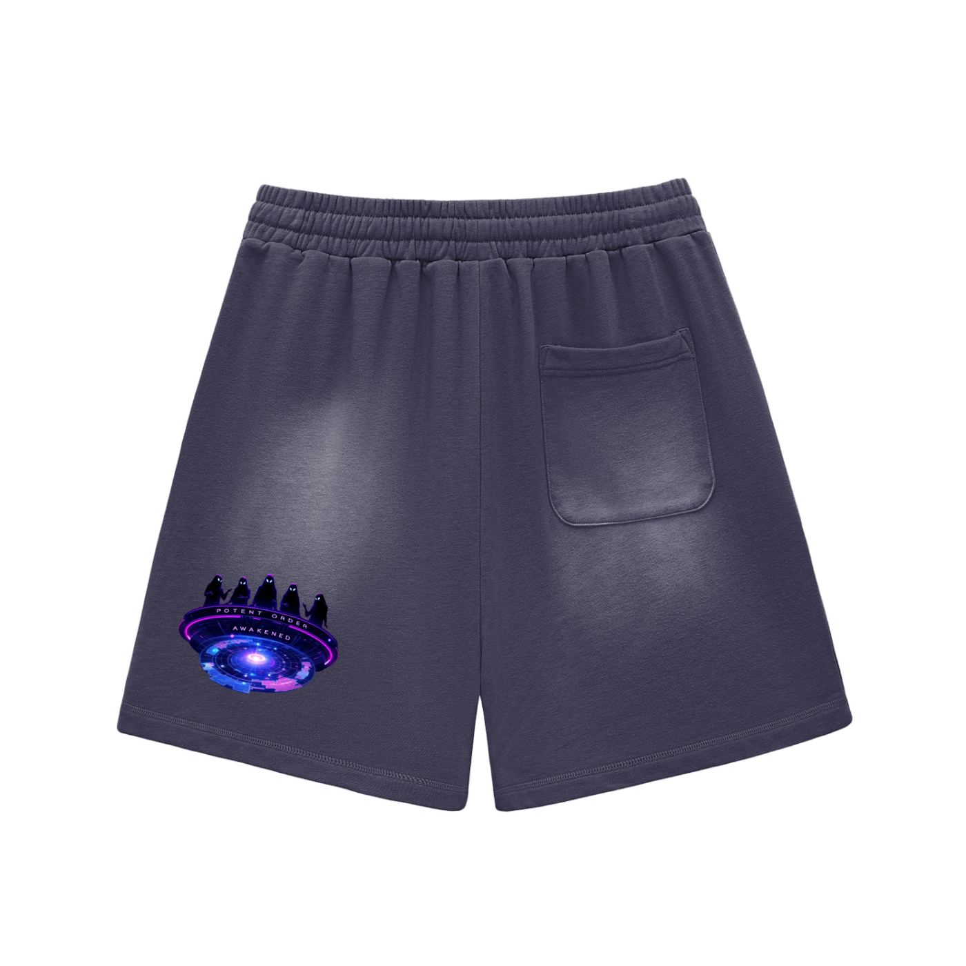 Sun Fade Raw Edge Cotton Shorts