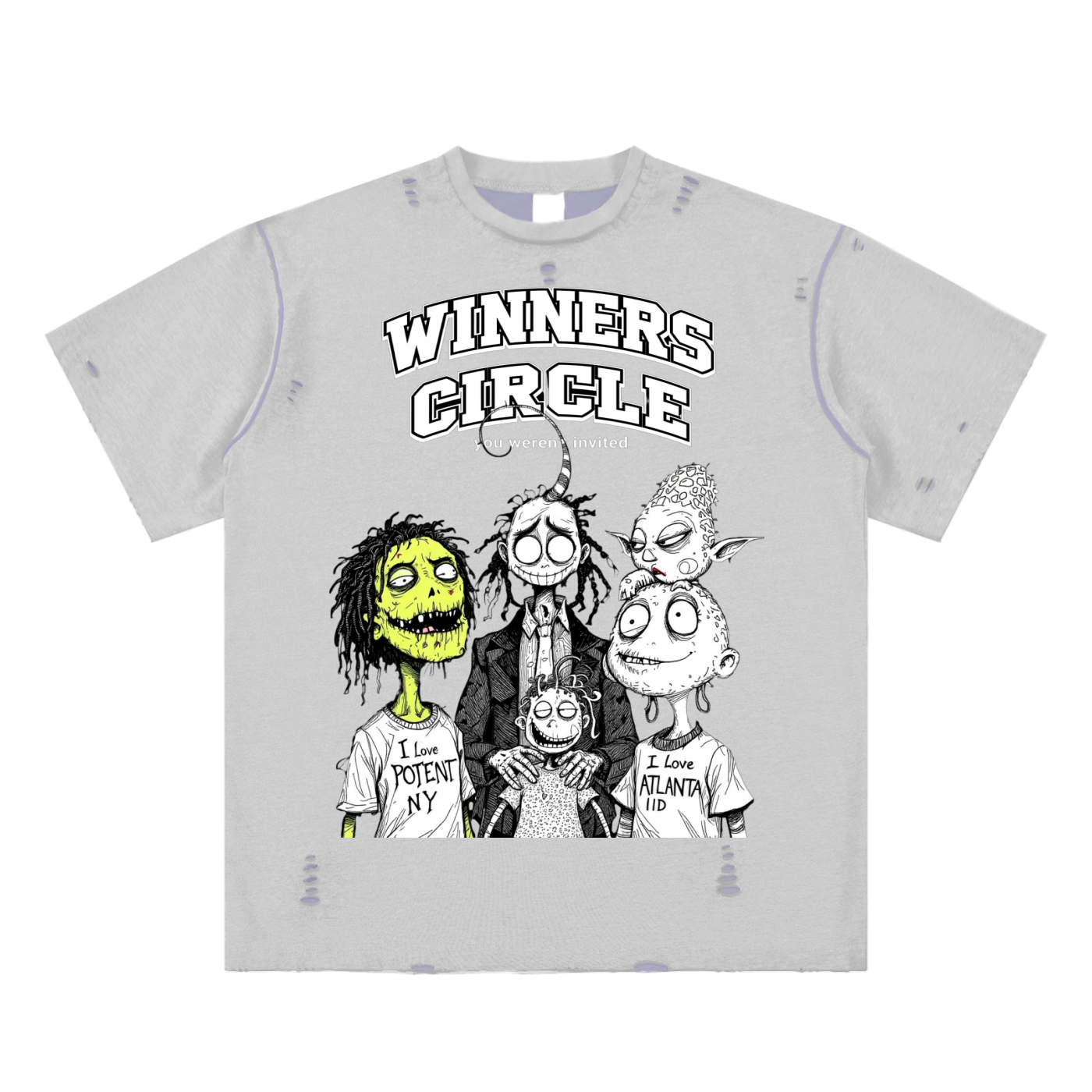 Hand-frayed Reversible T-shirt
