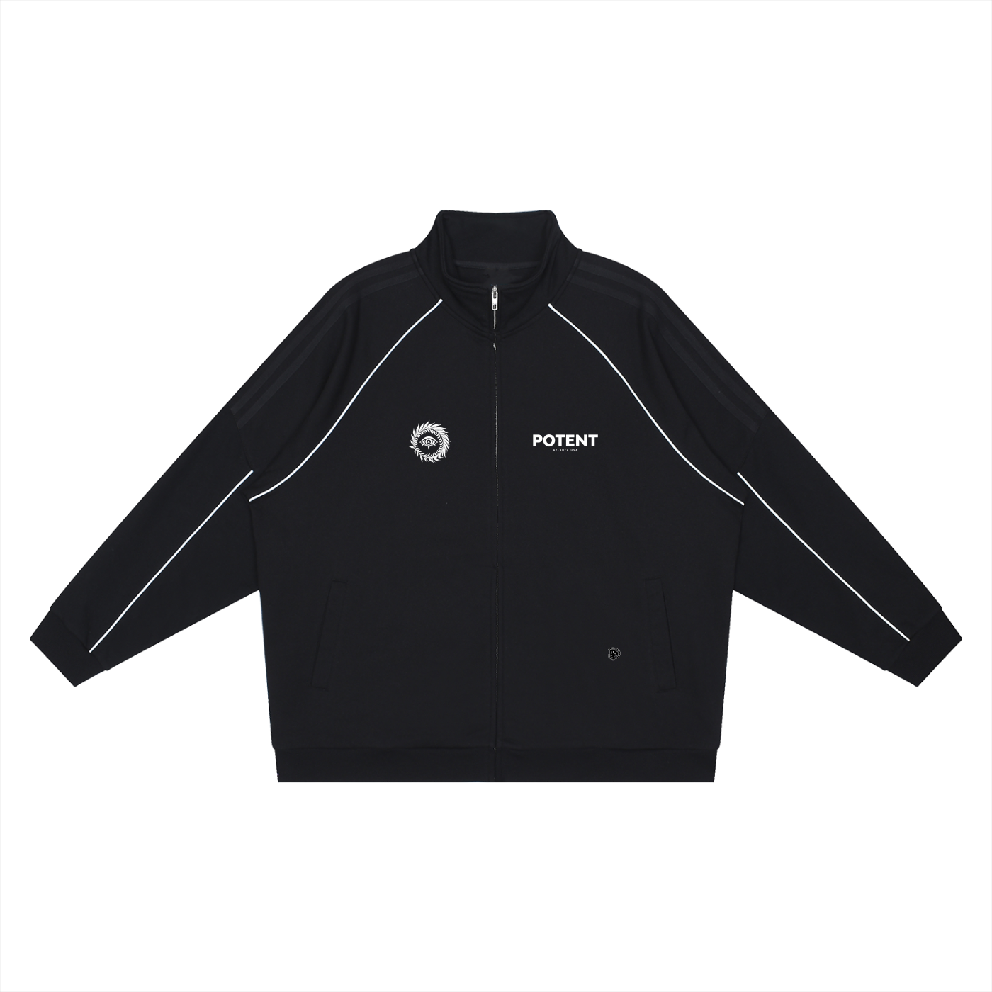 Reflection Striped Raglan Sleeve  Jacket