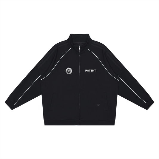 Reflection Striped Raglan Sleeve  Jacket