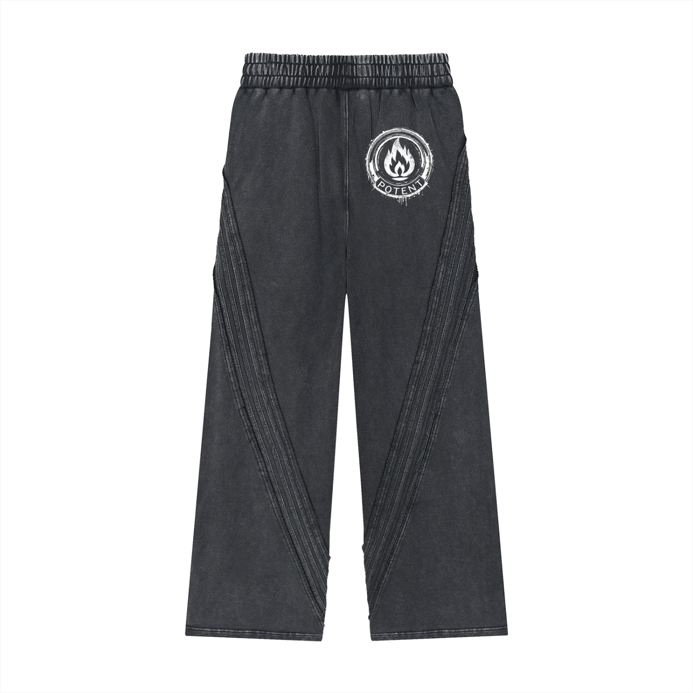 Snow Washed Tape Raw Edge Sweatpants