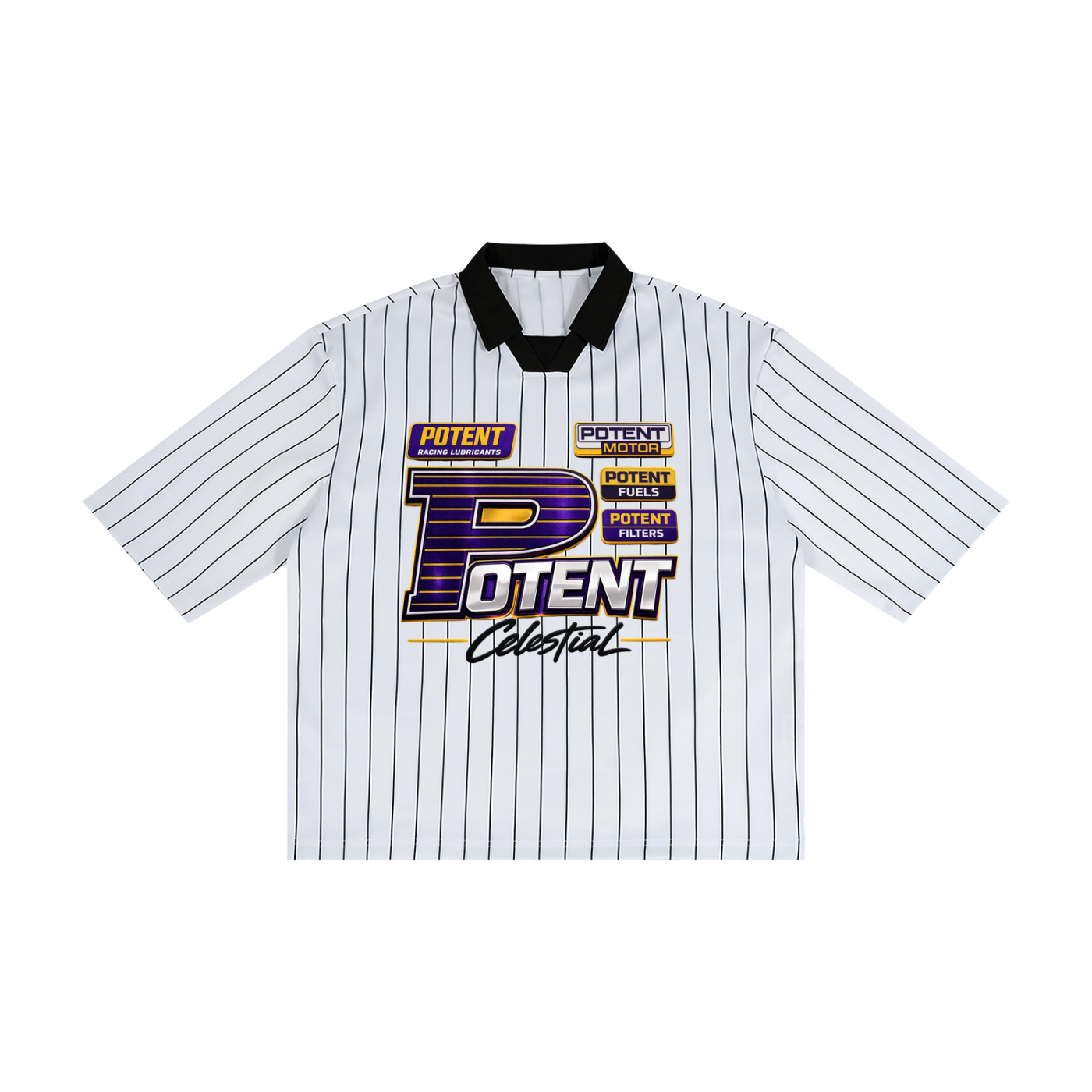 Unisex Pinstripe Collared Soccer Jersey