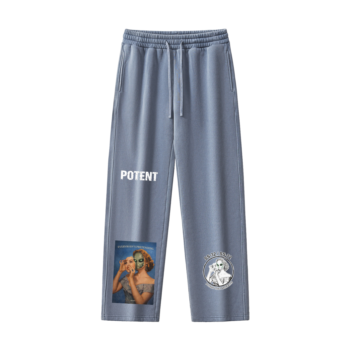 Frayed Enzyme Washed Fleece Sweatpants