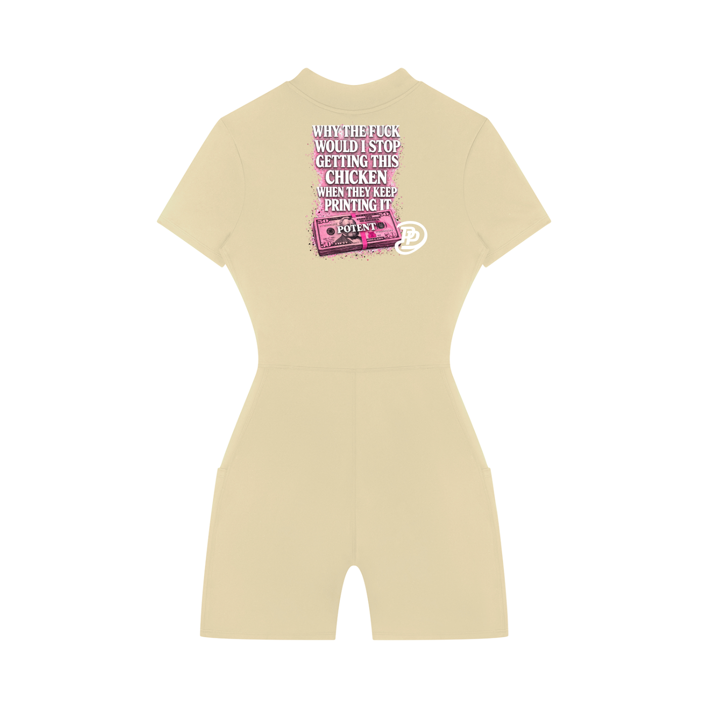 Women's Quarter-Zip Short Sleeve Romper