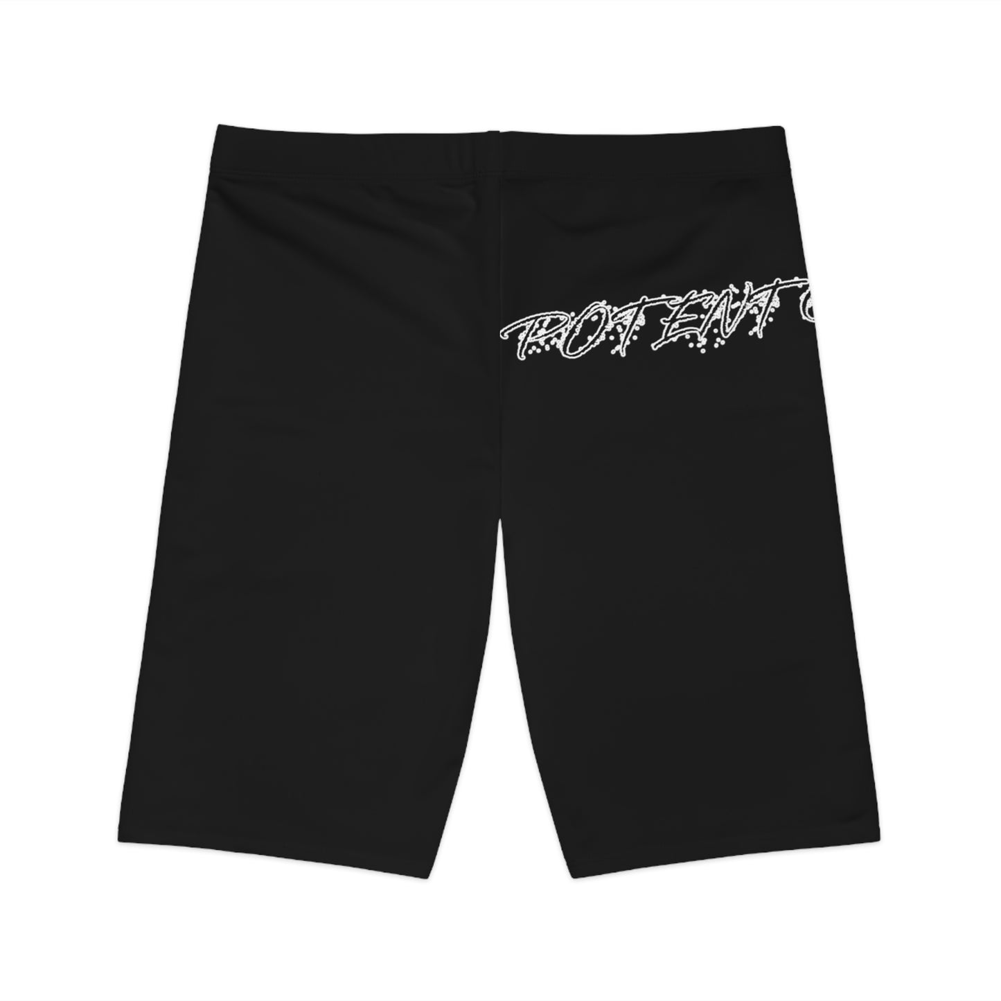 Potent Couture Women's Bike Shorts — Minimal Script Logo Cycling Shorts