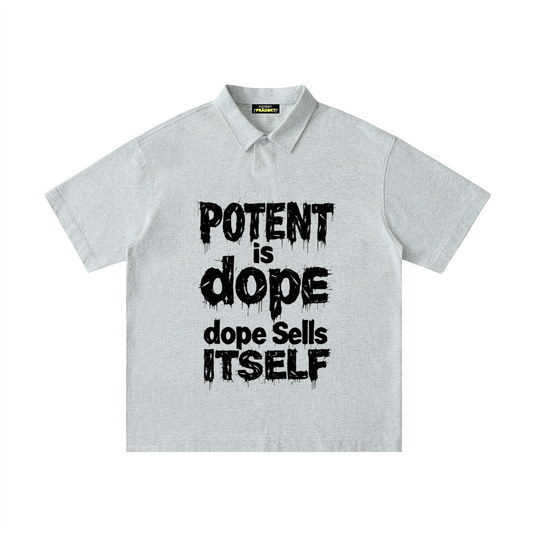 Loose Cotton Short-Sleeve Polo Shirt