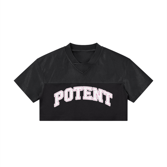 Women’s Cropped Paneled V-Neck Jersey