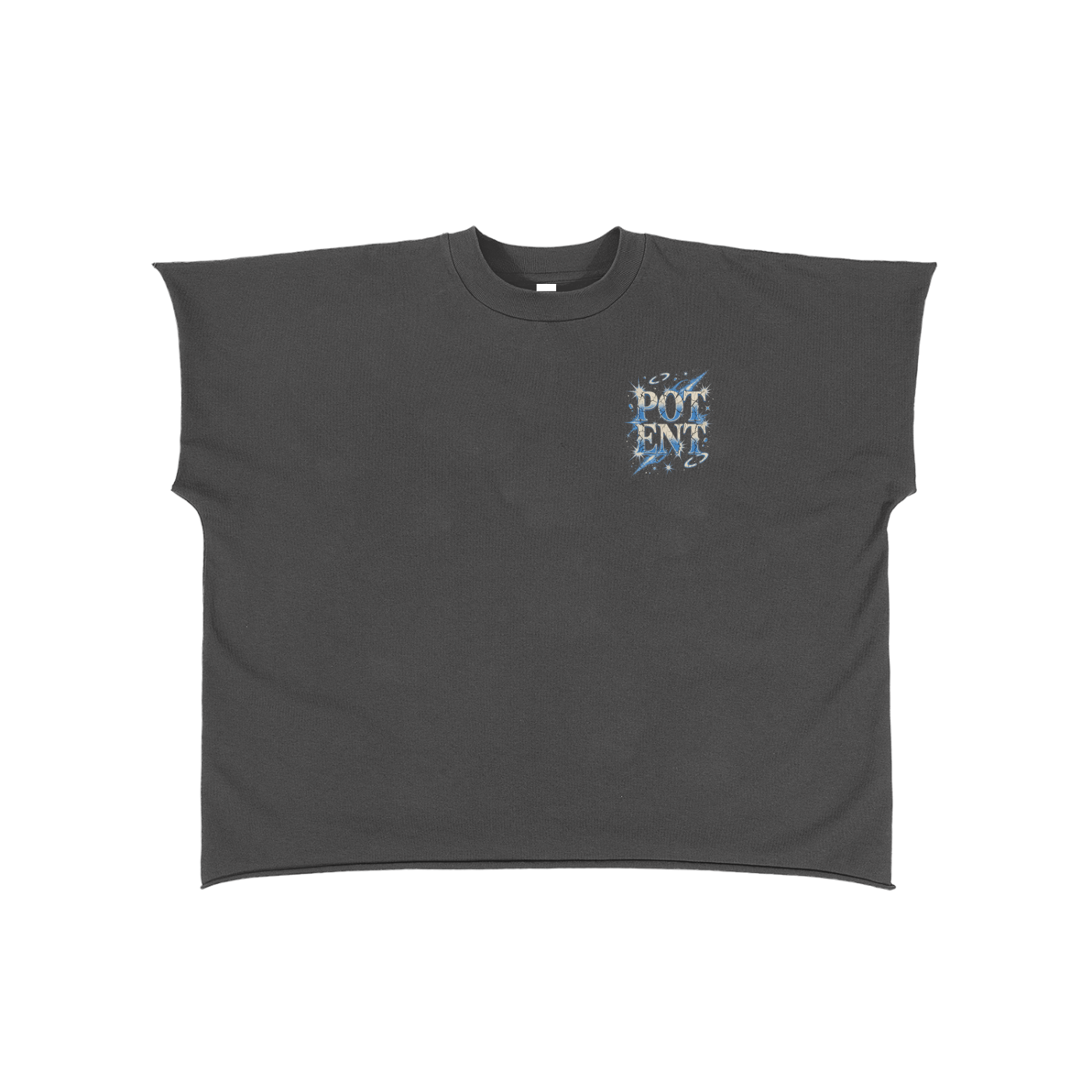 Raw Edge Boxy Non-Shrink T-Shirt