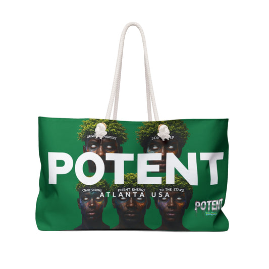 Portrait Pattern Weekender Bag — Bold Face Graphic Travel Tote