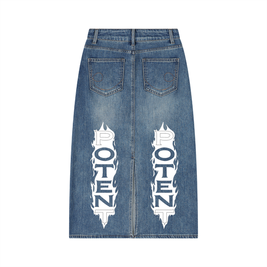 Women’s Vintage Wash Denim Skirt