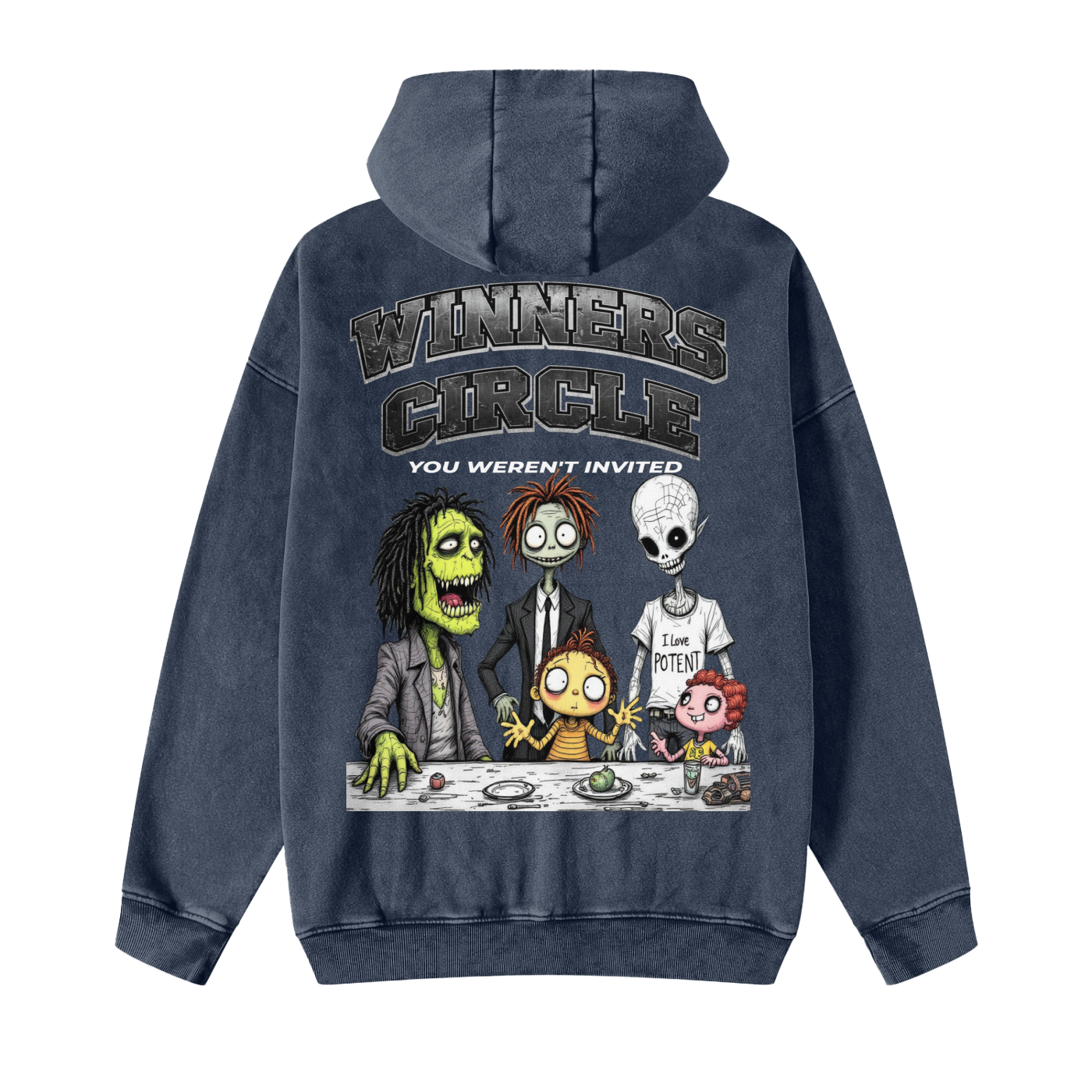 Snow Washed Zip-Through Fleece Hoodie