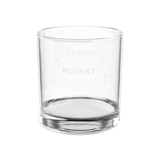 Engraved 'Potent' Whiskey Glass — 10.5oz Personalized Rocks Glass