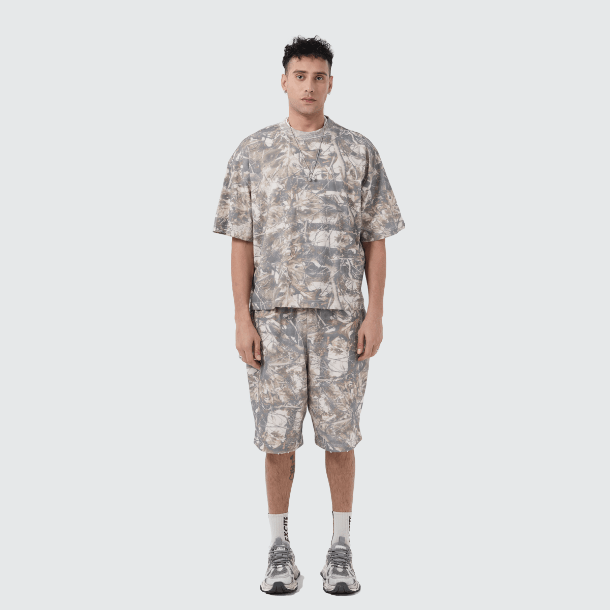 Unisex Heavyweight 100% Cotton French Terry Camo Shorts (400GSM)
