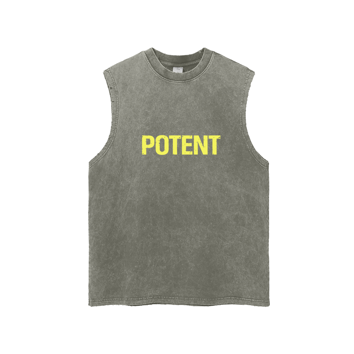 Snow Washed Frayed Hem Tank Top